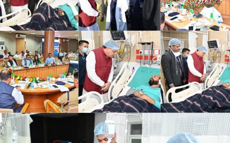 सीएम धामी ने एम्स ऋषिकेश में रुद्रप्रयाग बस दुर्घटना के घायलों का हाल-चाल लिया