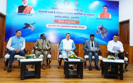 Viksit Bharat@2047: मुख्यमंत्री धामी ने अंतरिक्ष सम्मेलन 2025 में लिया भाग