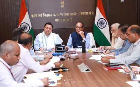 नई दिल्ली: सीएम धामी ने केंद्रीय कृषि मंत्री से की मुलाकात, कृषि योजनाओं के क्रियान्वयन हेतु विशेष सहयोग की माँग