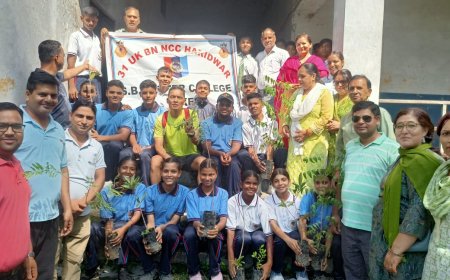 श्री भरत मंदिर विद्यालय में हरेला पर्व पर वृक्षारोपण का उत्सव