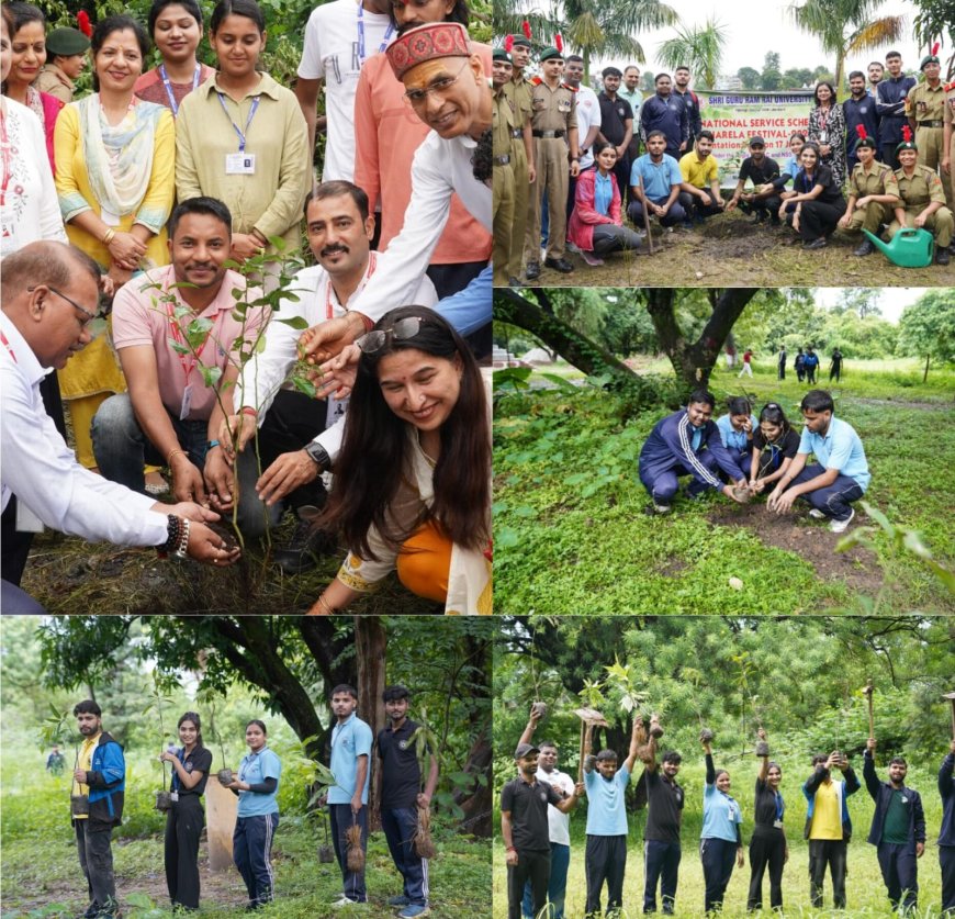 हरेला पर्व पर एसजीआरआर विश्वविद्यालय  में चला विशेष पौधारोपण अभियान