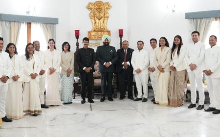 राज्यपाल गुरमीत सिंह से प्रशिक्षु न्यायिक अधिकारियों की शिष्टाचार भेंट: एक महत्वपूर्ण वार्ता