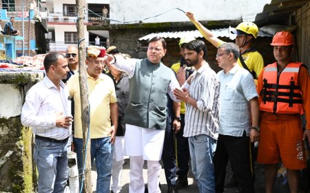 Barkot: मुख्यमंत्री धामी ने स्यानाचट्टी में आपदा प्रभावित क्षेत्रों का किया निरीक्षण