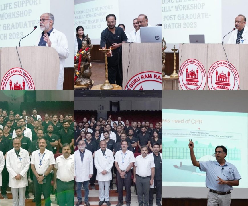श्री महंत इन्दिरेश अस्पताल में सीपीआर कार्डियक लाइफ सपोर्ट पर कार्यशाला आयोजित