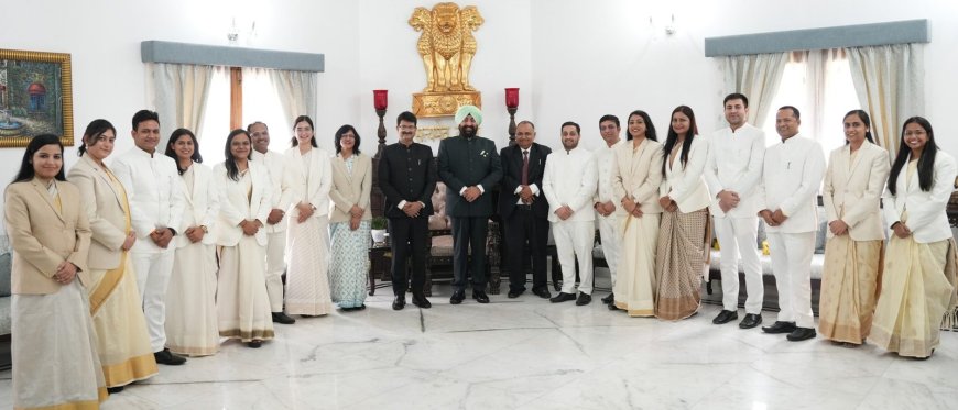 राज्यपाल गुरमीत सिंह से प्रशिक्षु न्यायिक अधिकारियों की शिष्टाचार भेंट: एक महत्वपूर्ण वार्ता