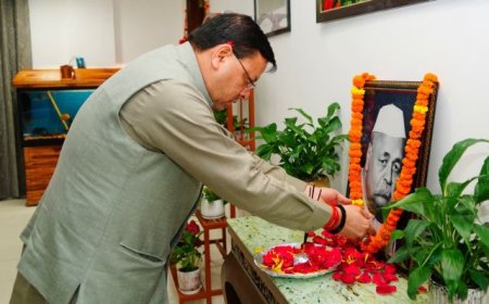 मुख्यमंत्री धामी ने भारत रत्न पं. गोविंद बल्लभ पंत के जन्म दिवस पर उन्हें श्रद्धांजलि अर्पित की