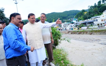 उत्तराखंड में बारिश: मुख्यमंत्री धामी ने अतिवृष्टि प्रभावित क्षेत्रों का किया विस्तृत निरीक्षण
