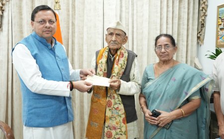 96 वर्ष के जबर सिंह रावत ने दी राज्य की कठिनाइयों में साथ, सीएम राहत कोष में दान की सात लाख रुपये