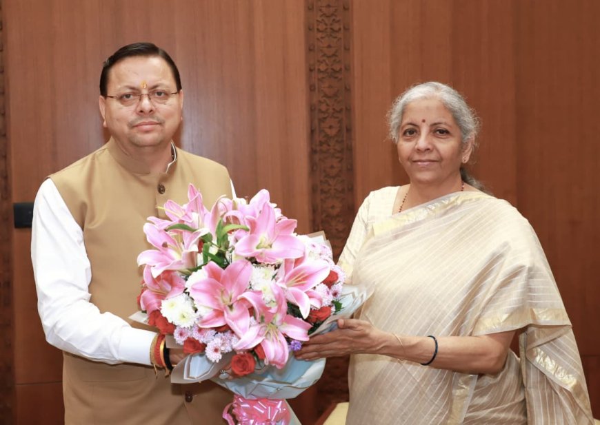 सीएम ने केंद्रीय वित्त मंत्री से उत्तराखंड राज्य के बाह्य सहायतित परियोजनाओं की शीघ्र स्वीकृति का किया अनुरोध