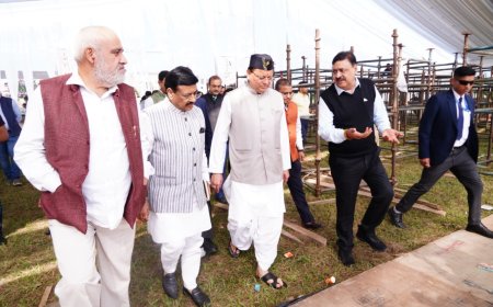 Rajat Jayanti Uttarakhand : रजत जयंती उत्सव की तैयारियों का मुख्यमंत्री धामी ने किया निरीक्षण