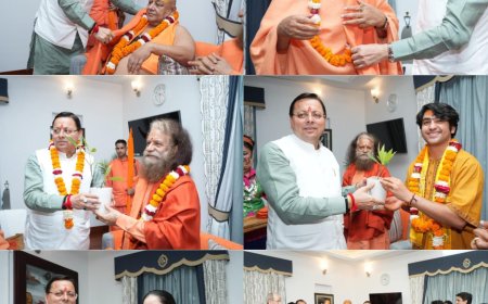 संत समाज ने मुख्यमंत्री धामी को दिया आशीर्वाद — ‘देवभूमि के धर्म-संरक्षक’ की उपाधि