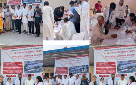 श्री महंत इन्दिरेश अस्पताल ने झबरेड़ा, हरिद्वार में लगाया निःशुल्क शिविर