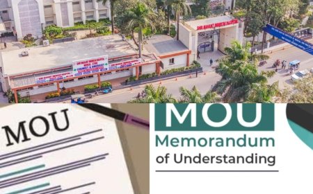 श्री महंत इन्दिरेश अस्पताल एवम दि हंस फाउंडेशन आई केयर के बीच एमओयू