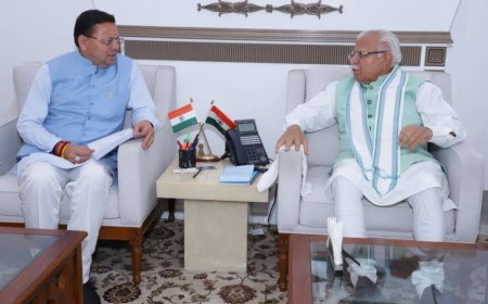 दिल्ली में सीएम धामी: मनोहर लाल खट्टर से महत्वपूर्ण मुलाकात और उत्तराखंड की बड़ी मांगें
