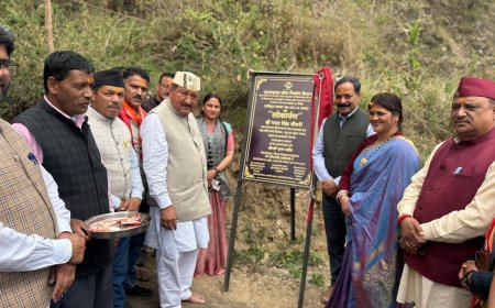 कैबिनेट मंत्री भरत चौधरी ने क्षेत्र का किया भ्रमण, 2.44 करोड़ की लागत से चोपड़ा डूंगरी मोटर मार्ग का किया लोकार्पण