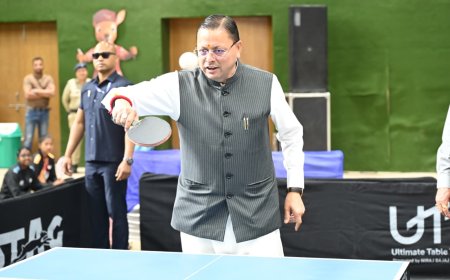 मुख्यमंत्री धामी ने 87वें इंटर स्टेट जूनियर एवं यूथ नेशनल टेबल टेनिस चैंपियनशिप का शानदार शुभारंभ किया