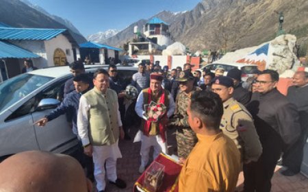 बदरीनाथ धाम: सीएम धामी ने मास्टर प्लान की प्रगति का निरीक्षण किया