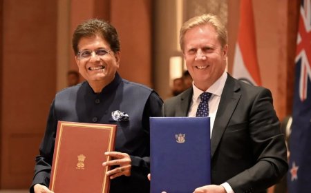 भारत-न्यूजीलैंड मुक्त व्यापार समझौते पर ऐतिहासिक हस्ताक्षर, 100% भारतीय निर्यात अब टैक्स-फ्री