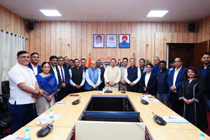 भारत डिजिटल सशक्तिकरण मीट एवं पुरस्कार: आयोजकों ने मुख्यमंत्री धामी से की शिष्टाचार भेंट