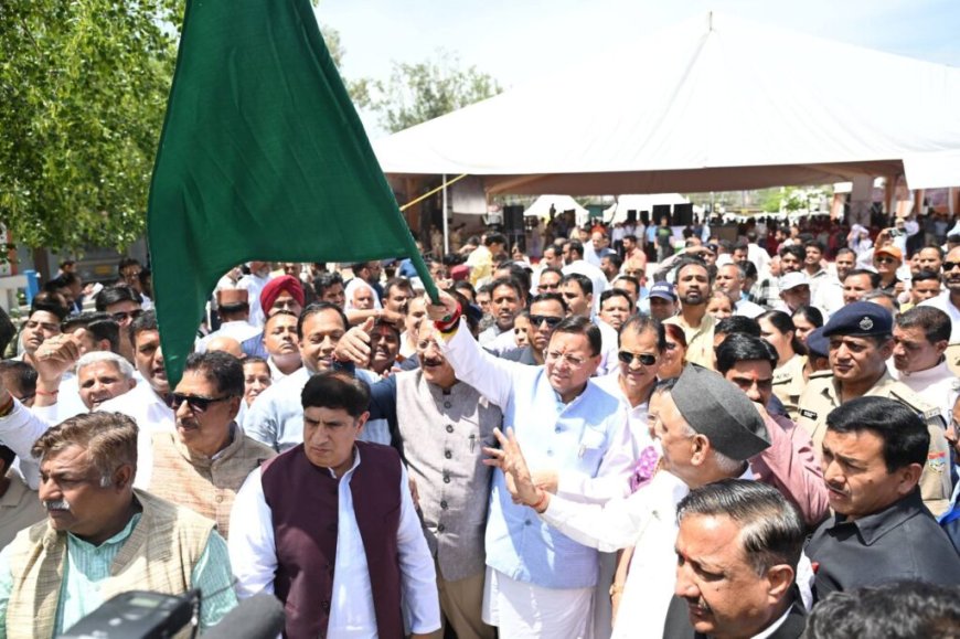 चारधाम यात्रा के लिए सीएम धामी ने श्रद्धालुओं का दल किया रवाना, तैयारियों का लिया जायजा