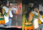 बाइक चला रहे पति को सिगरेट पिलाते पत्नी का वीडियो हुआ वायरल, लोग कर रहे हैं मिक्स्ड रिएक्शन