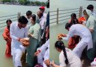 प्रतिक यादव का गंगा में विसर्जन, हरिद्वार के VIP घाट पर भावुक पल