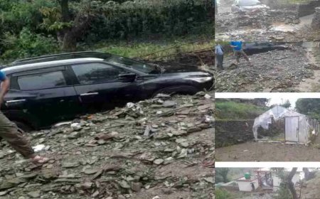 चम्पावत में बादल फटने से भारी तबाही: बिसराड़ी गांव में दबे कई वाहन