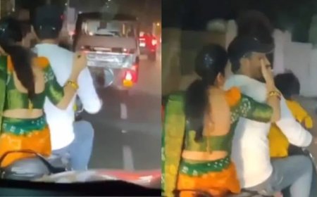 बाइक चला रहे पति को सिगरेट पिलाते पत्नी का वीडियो हुआ वायरल, लोग कर रहे हैं मिक्स्ड रिएक्शन