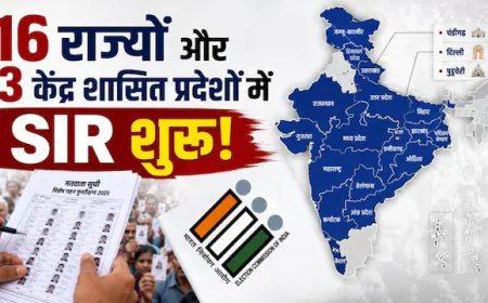 भारत में विशेष गहन पुनरीक्षण (SIR) की शुरुआत – 16 राज्यों और 3 केंद्र शासित प्रदेश शामिल!