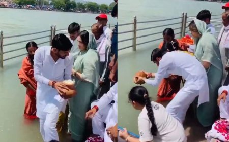 प्रतिक यादव का गंगा में विसर्जन, हरिद्वार के VIP घाट पर भावुक पल