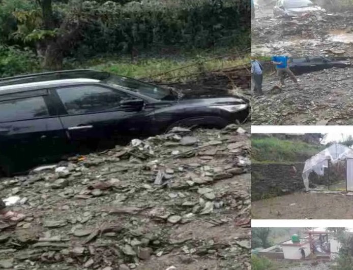 चम्पावत में बादल फटने से भारी तबाही: बिसराड़ी गांव में दबे कई वाहन