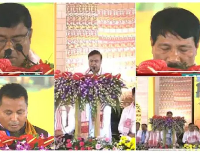 हिमंत बिस्वा सरमा ने दूसरी बार ली असम के मुख्यमंत्री के तौर पर शपथ, 4 विधायकों ने बनाए मंत्री