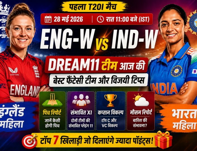 ENG-W बनाम IND-W: पहले टी20I के लिए शीर्ष फैंटेसी टीम, पिच विवरण और कप्तान विकल्प