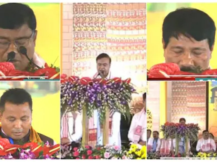 हिमंत बिस्वा सरमा ने दूसरी बार ली असम के मुख्यमंत्री के तौर पर शपथ, 4 विधायकों ने बनाए मंत्री