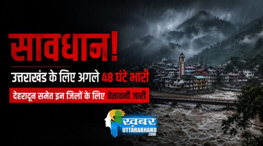 उत्तराखंड मौसम अपडेट: अगले 48 घंटे में भारी बारिश और तूफान की आशंका!
