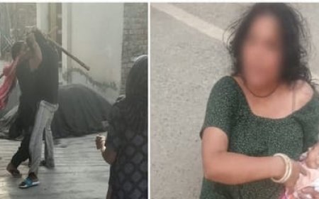 पड़ोसियों ने महिला पर हमला किया, गोद में था दो महीने का बच्चा - पूरी कहानी