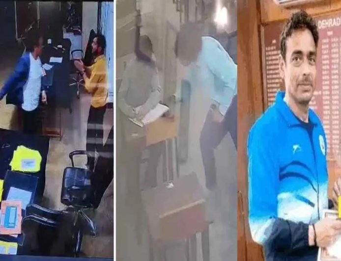 देहरादून में परीक्षा के दौरान शिक्षकों पर हुआ बवाल, पुलिस अधिकारी ने मारे लात और घूसे