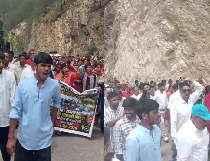 उत्तरी भारत के पर्यावरण की सुरक्षा के लिए चारागाह भूमि नीलामी का विरोध, नई टिहरी में भव्य प्रदर्शन