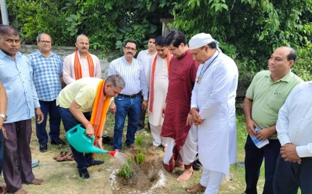 उत्तराखंड संस्कृत विश्वविद्यालय में हरेला पर्व पर पौधारोपण, कुलपति और शिक्षा सचिव ने दिया पर्यावरण संरक्षण का संदेश