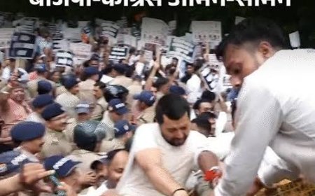 दिल्ली-देहरादून में राजनीतिक बवाल, पुलिस की रोकथाम के बीच BJP का कांग्रेस मुख्यालय जाने का प्रयास