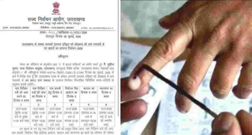 उत्तराखंड पंचायत चुनाव: उप प्रधान और ग्राम पंचायत पदों के लिए 15 जुलाई को मतदान होगा