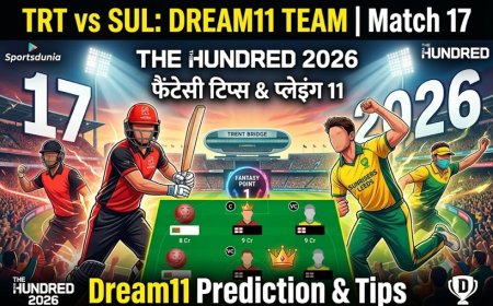 TRT vs SUL Dream11 टीम मैच 17: पिच रिपोर्ट, संभावित 11 और फैंटेसी टिप्स (द हंड्रेड 2026)