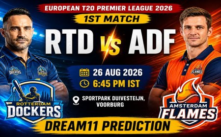RTD vs ADF: Dream11 टीम, संभावित XI और फैंटेसी टिप्स - क्रिकेट अपडेट