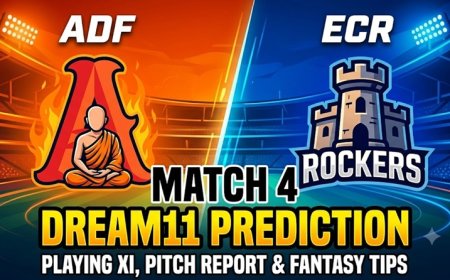 ADF vs ECR Dream11 Prediction Match 4 ETPL 2026: Playing XI, Pitch Report और Fantasy Tips पर अंतिम विश्लेषण
