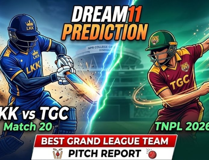 LKK vs TGC Dream11 Prediction Match 20 TNPL 2026: Pitch Report, Playing XI & Fantasy Tips