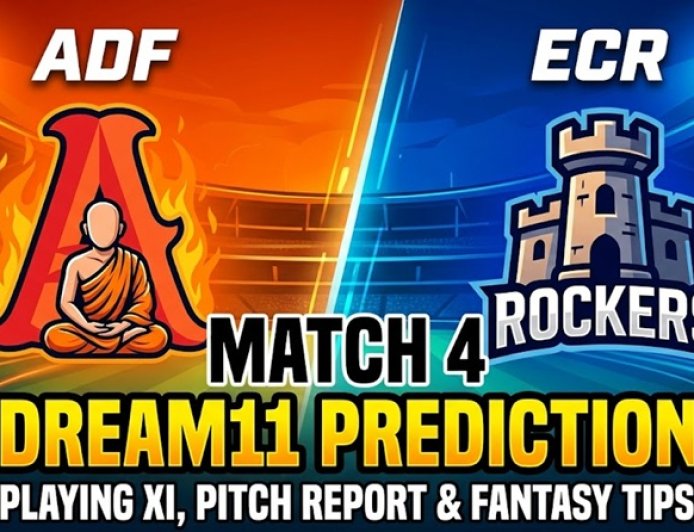 ADF vs ECR Dream11 Prediction Match 4 ETPL 2026: Playing XI, Pitch Report और Fantasy Tips पर अंतिम विश्लेषण