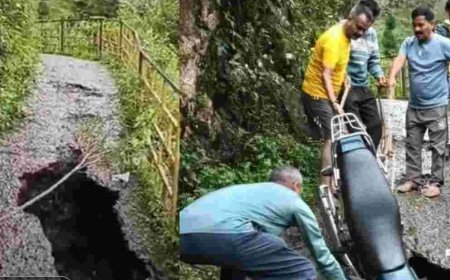 Pauri Garhwal: बैजरो में टूटा पुस्ता बना हादसे की वजह, गड्ढे में गिरी बाइक; ग्राम विकास अधिकारी घायल