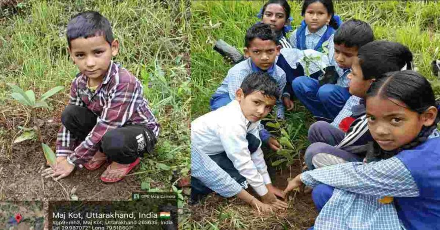 गरुड़ के 7 साल के गोलू पुरी ने पेश की मिसाल, दो साल से पौधे लगाकर दे रहे पर्यावरण संरक्षण का संदेश