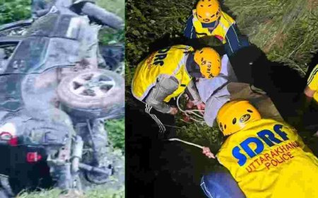 उत्तराखंड: कैंची धाम से लौट रही स्कॉर्पियो गहरी खाई में गिरी, एक पर्यटक की गई जान