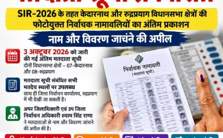 रुद्रप्रयाग में अंतिम मतदाता सूची प्रकाशन, मतदाताओं से नाम और जानकारी जांचने की अपील